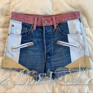 Levi's 501 Colorblocked High-Waisted Denim Shorts